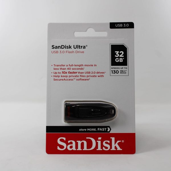 Sandisk Ultra USB flash drive, 32 GB, Black (SDCZ48-032G-A46)