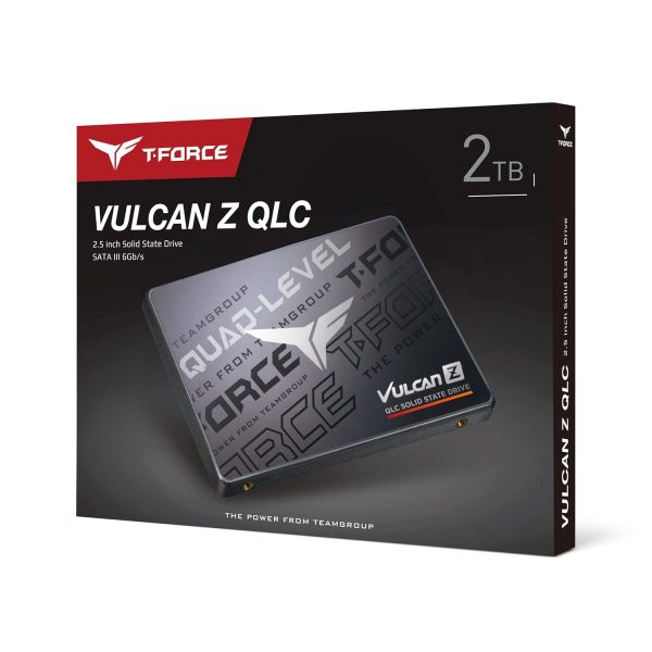 TEAMGROUP T-Force Vulcan Z 2TB SLC Cache 3D NAND QLC 2.5 Inch SATA III Internal Solid State Drive SSD (R/W Speed up to 550/510 MB/s) T253TY002T0C101