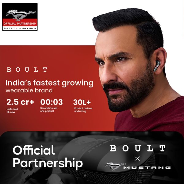 Boult X Mustang Newly Launched Dyno TWS Earbuds with 60H Playtime, App Support, Dual Pairing, 4 Mics ENC, 45ms Low Latency, 13mm Drivers, Touch Controls, Made in India, IPX5 Ear Buds Wireless (Grey)