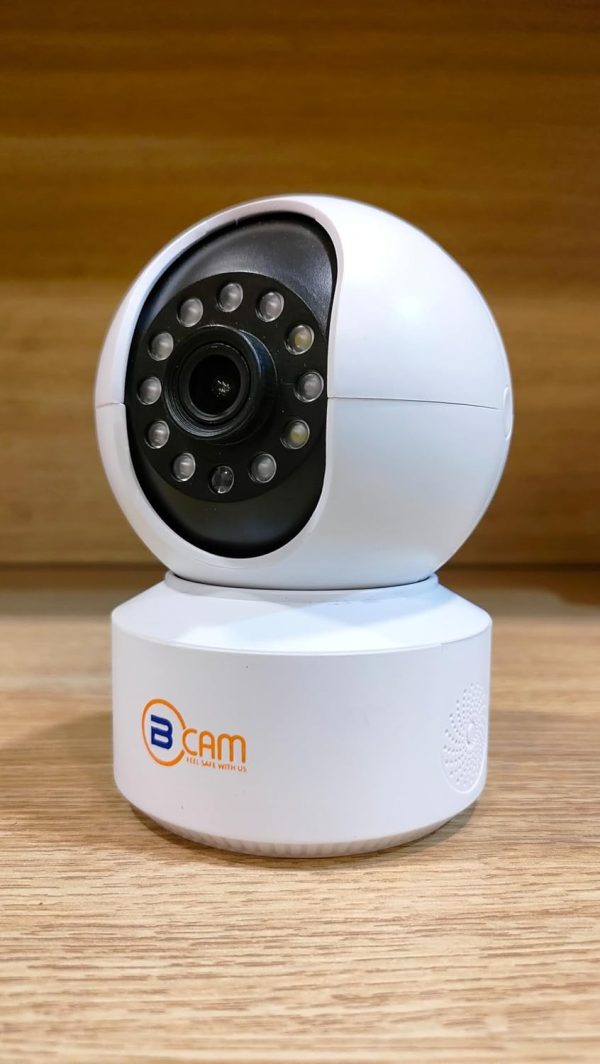 BE-CAM Full HD Smart WiFi Camera, 360° Viewing Angle, SD Slot for Local Storage up to 128GB, 2-Way Audio, 24x7 Color Vision, Motion Detection, 2.4 GHz, CCTV Camera for Home,Sleep Mode for Privacy