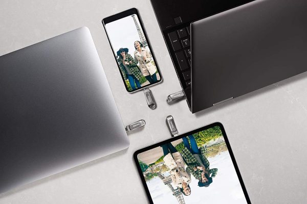 SanDisk Ultra Dual Drive Luxe Type-C 1TB, OTG, Upto 400MB/s, Pendrive, Silver, 5Y Warranty (SDDDC4-1T00-I35)
