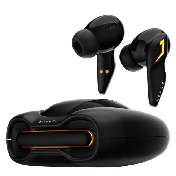 Boult Audio Ember Wireless Gaming Earbuds with 48H Playtime, 13mm BoomX Drivers, Quad Mic ENC, Mode Sync LEDs, Bluetooth 5.3 Ear Buds TWS