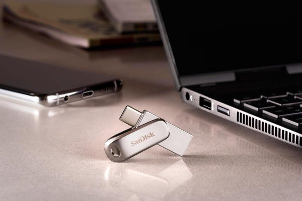 SanDisk Ultra Dual Drive Luxe Type-C 512GB, OTG, Upto 400MB/s, Pendrive, Silver, 5Y Warranty (SDDDC4-512G-I35)