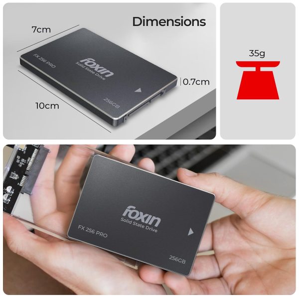 Foxin 256 GB PRO SSD | Hard Disk with 3D NAND Technology & 2.5 Inch SATA III 6GB/S Speed with 5 Years Limited Warranty