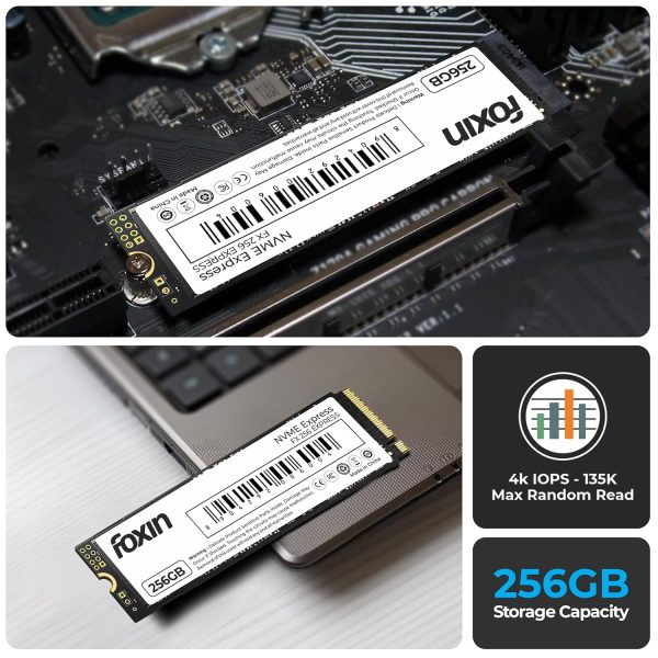 Foxin SSD 256GB NVME | Internal Hard Disk with Micron Chipset, SMI Controller, PCIE 3.0 Interface | Ultra-Low Power Consumption, 5 Years Limited Warranty