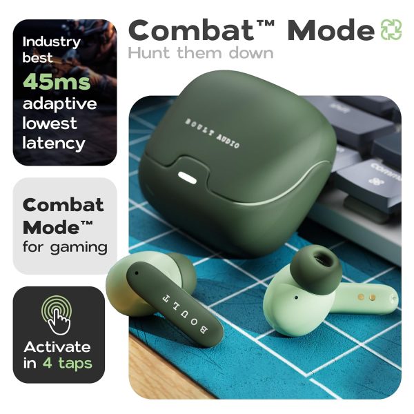 Boult Audio Z40 Pro with 100H Playtime, Quad Mic ENC, 45ms Low Latency Gaming, Premium Rubber Grip Case, 13mm Bass Drivers, Made in India TWS Bluetooth 5.3 Truly Wireless in Ear Earbuds (Jungle)