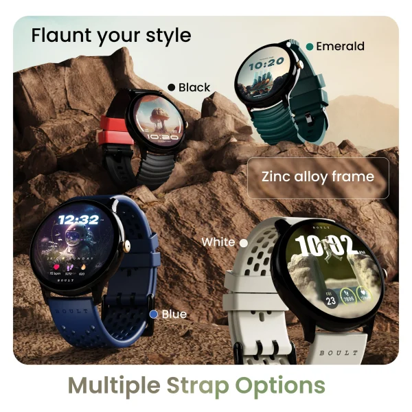 Ripple (37) Round Dial Health Tracking Smartwatch with 1.39"(3.53cm) Round HD Screen with 350 Nits Brightness