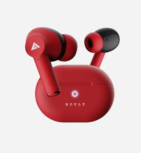 Boult Audio K45 Truly Wireless in Ear Earbuds with 35H Playtime, Zen™ ENC Mic, 45ms Low Latency, 13mm Bass Drivers, Type-C Fast Charging, Made in India, Touch Controls, IPX5 Ear Buds TWS 9 (RED)