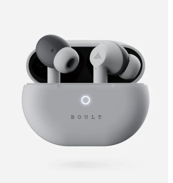 Boult Audio K45 Truly Wireless in Ear Earbuds with 35H Playtime, Zen™ ENC Mic, 45ms Low Latency, 13mm Bass Drivers, Type-C Fast Charging, Made in India, Touch Controls, IPX5 Ear Buds TWS (white)