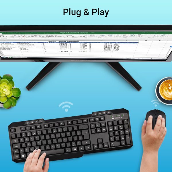 ZEBRONICS Companion 151 2.4GHz Wireless Keyboard & Mouse Combo