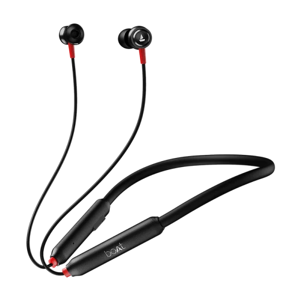 boAt Rockerz 185 Pro Neckband with Environmental Noise Cancellation (Fiery Black)