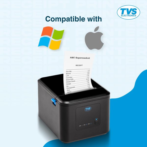 TVS ELECTRONICS RP 3230 3" Receipt Printer | 203 DPI High Resolution | 230mm/s Printer Speed | USB Type-B, Ethernet, Serial, Cash Drawer