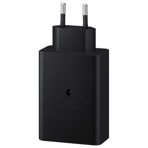 Samsung Original 65W Tri Port,Type-C & USB-A,Super Fast Charger (Cable not Included),Black,Tablet