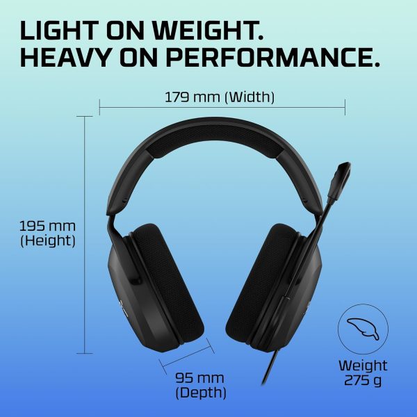 HyperX Cloud Stinger 2 Core – Essential PC Gaming Headset, Lightweight Over-Ear Headset with mic, Swivel-to-Mute Function, 40mm Drivers (683L9AA)