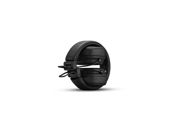 Marshall Major IV Wireless On-Ear Headphones with 80+ Hours of Playtime, Multi-Dimensional Control Knob, Wireless Charging- Black