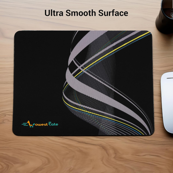 LowestRate Best Quality Mouse Pad, for Speed and Precision Operation, Smooth Cloth Surface, Roll and Go, Optimised for All Mouse Sensors, Anti Slip Rubber Base, Surface of 232 x 182 mm