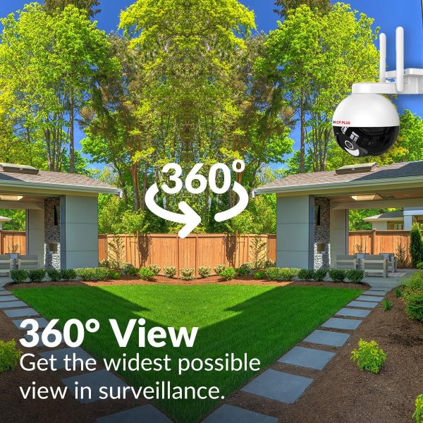 CP PLUS 4MP Wi-fi Full Color Outdoor Smart Security Camera | 360˚ with Pan & Tilt | Two Way Talk | Human Detection | Night Vision | Supports SD Card (Up to 128 GB) | Alexa & OK Google - CP-Z43A