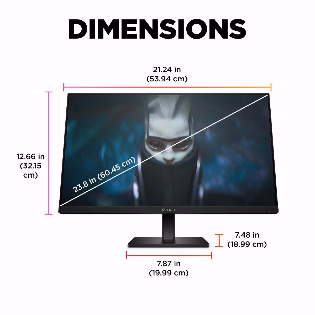 HP OMEN 60.5 cm (23.8) FHD 165Hz Gaming Monitor - OMEN 24