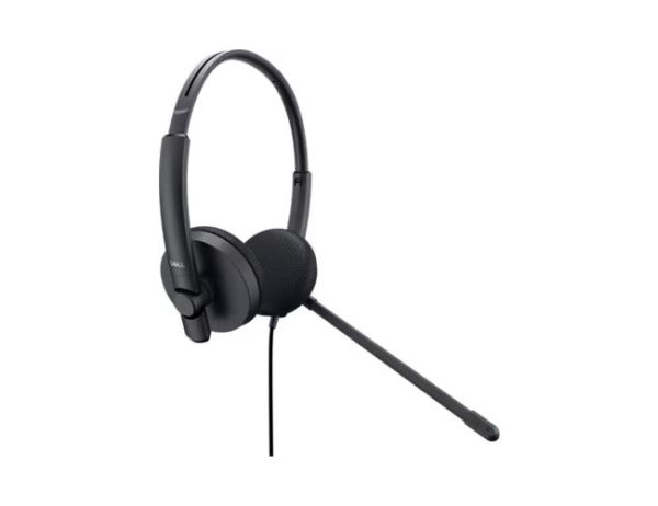 DELL Stereo Wired On-Ear Headset WH1022 with Noise Cancellation and Audio Controls