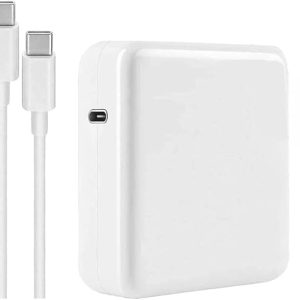 USB-C Power 61W Adapter Charger Replacement for MacBook Pro 13 Inch/12 Inch/14 Inch, Compatible with MacBook Air/iPad Pro/Type C Laptop, Included USB-C to USB-C Charger Cable