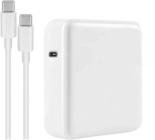 USB-C Power 61W Adapter Charger Replacement for MacBook Pro 13 Inch/12 Inch/14 Inch, Compatible with MacBook Air/iPad Pro/Type C Laptop, Included USB-C to USB-C Charger Cable