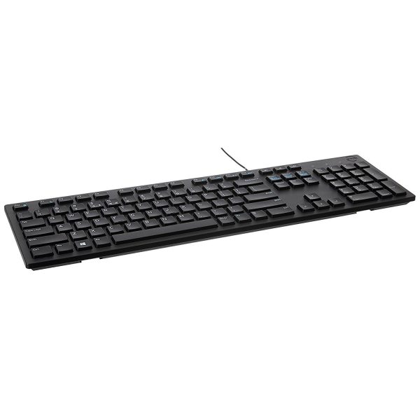 Dell KB216 Multimedia Keyboard with USB Interface, Chiclet Keys Style, Spill Resistance with 3 Indicator Lights