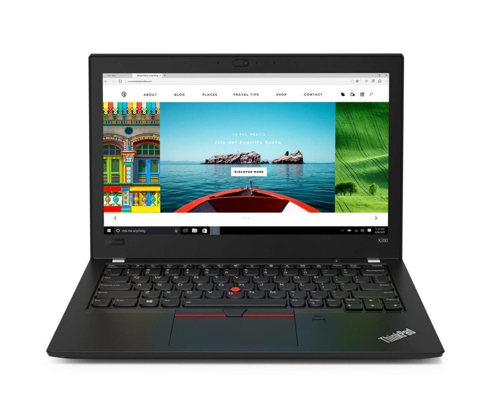 (Refurbished) Lenovo ThinkPad X280 Laptop: Core i5-8350U, 256GB SSD, 8GB RAM, Windows 10 Pro, Backlit Keyboard, Fingerprint Reader