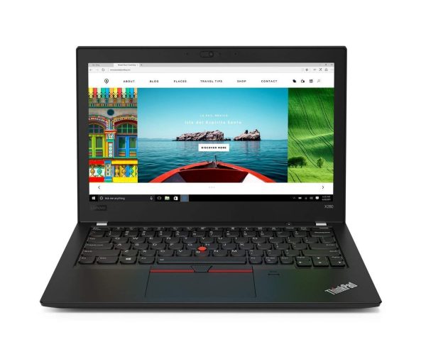(Refurbished) Lenovo ThinkPad X280 Laptop: Core i5-8350U, 256GB SSD, 8GB RAM, Windows 10 Pro, Backlit Keyboard, Fingerprint Reader