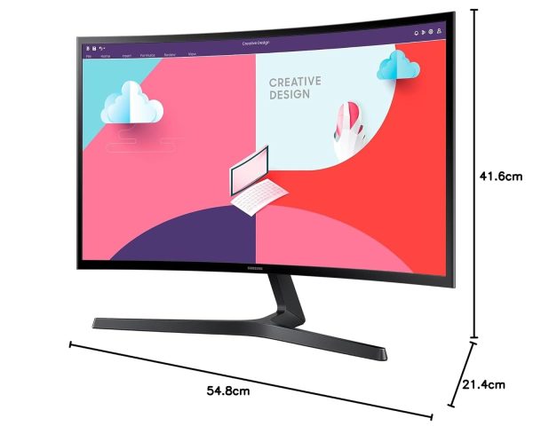 Samsung 60.96 cm (24 inch) Curved Full HD VA Panel Monitor (LS24D368GAWXXL)