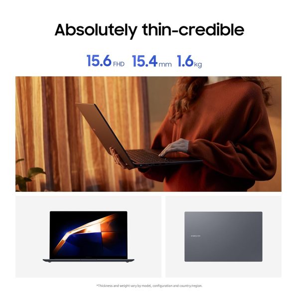 Samsung Galaxy Book4 (Silver, 8GB RAM, 512GB SSD) | 15.6" Full HD Screen | Intel Core i3 Processor | 13th Gen | Windows 11 Home | MS Office 2021 | Fingerprint Reader | Intel Iris XE Graphics | RJ45 LAN Port