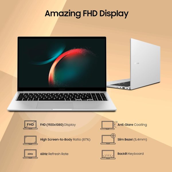 Samsung Galaxy Book3 Core i5 13th Gen 1335U - (16 GB/512 GB SSD/Windows 11 Home) Galaxy Book3 Thin and Light Laptop (15.6 Inch, Silver, 1.58 Kg, with MS Office)