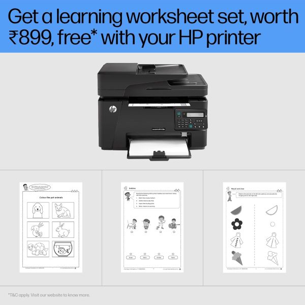 HP MFP M128fn Laserjet Printer: Print, Copy, Scan, Automatic Document Feeder, Ethernet, Fast Printing Upto 20ppm, Easy and Secure Setup, 3 Year Warranty
