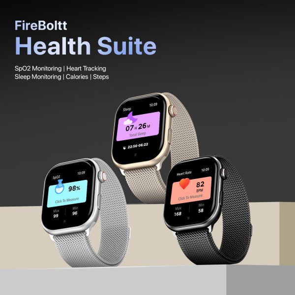 Fire-Boltt Brillia Pro Smart Watch with 51.3mm (2.02 inch) AMOLED Display, Bluetooth Calling, SpO2, Heart Rate Monitoring, 120+ Sports Modes, IP67 Waterproof, Long Battery Life (Silver)