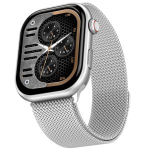Fire-Boltt Brillia Pro Smart Watch with 51.3mm (2.02 inch) AMOLED Display, Bluetooth Calling, SpO2, Heart Rate Monitoring, 120+ Sports Modes, IP67 Waterproof, Long Battery Life (Silver)