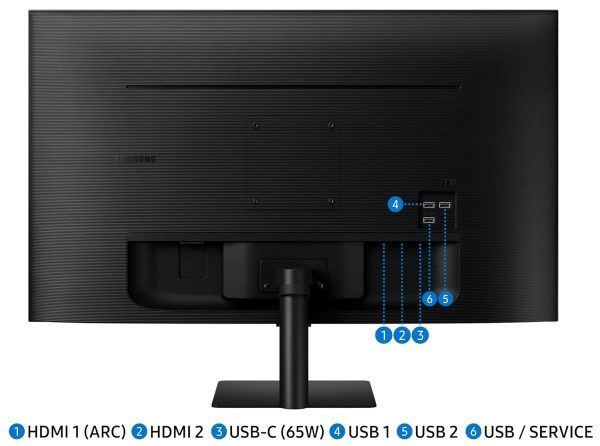 Samsung 32-inch(80cm) M7 4K UHD Smart Monitor, Type-C, Smart TV apps, TV Plus, Office 365, Apple Airplay, Dex, Bluetooth, IOT, Speakers, Remote (LS32BM700UWXXL, Black)