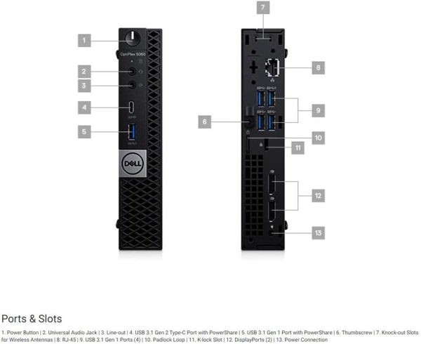 Dell Optiplex 5060 Mini Desktop Computer | 8th Gen Intel Core i5-8500T 2.1GHz | 16GB RAM | 512GB SSD and 1TB HDD | Windows 11 Pro | HDMI | Home or Business PC (Renewed)