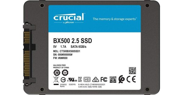 Crucial BX500 500GB 2.5-inch SATA 3D NAND Internal SSD Upto 550 MB/s