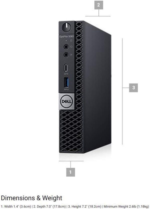 Dell Optiplex 5060 Mini Desktop Computer | 8th Gen Intel Core i5-8500T 2.1GHz | 16GB RAM | 512GB SSD and 1TB HDD | Windows 11 Pro | HDMI | Home or Business PC (Renewed)
