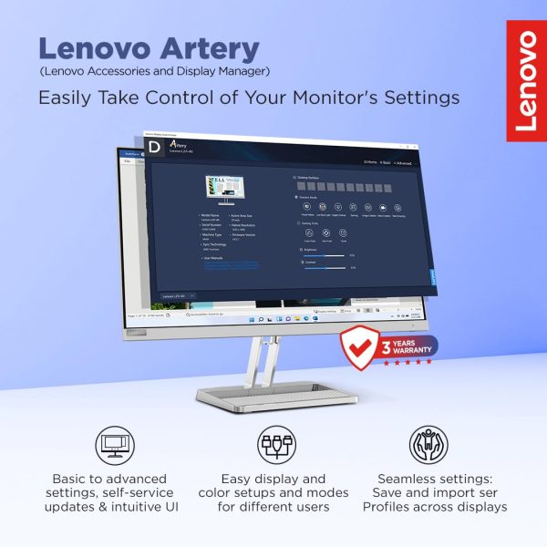 Lenovo L-Series l24i-4A 24 inch (60.45cm) FHD IPS Monitor