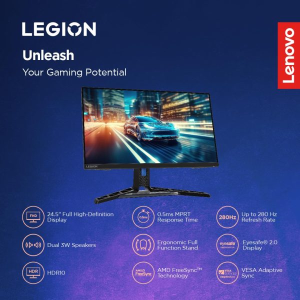 Lenovo Legion-R25f-30 | 25 Inch (63.50cm) | FHD 240Hz Gaming Monitor