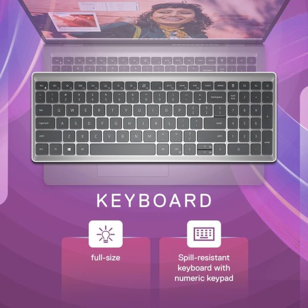 Dell Inspiron 3530, Intel Core i5-1334U, 13th Gen, 16GB RAM, 1TB SSD, FHD, 15.6"/39.62cm, Windows 11, MS Office 24, Silver, 1.62KG, Backlit Keyboard, McAfee 15 Month, Thin & Light Laptop