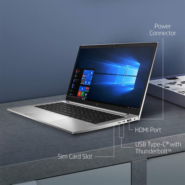 HP EliteBook 830 G7 13.3-inch Full-HD Business Laptop (Intel 10th Gen Core i5-10210U/8GB/512GB SSD/Windows 10 Pro/Intel UHD Graphics 620) Silver (Refurbished)