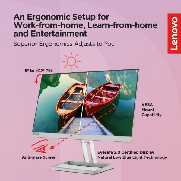 Lenovo L-Series L22i-40 22 inch (54.6cm) | FHD IPS Ultraslim Monitor