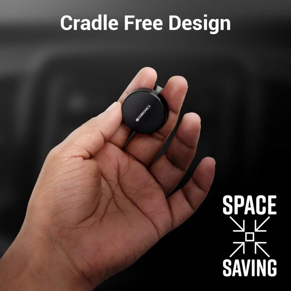 ZEBRONICS CMH50, Car Mobile Holder with Powerful Neodymium Magnets, 360° Rotatable, Safe & Strong, Anti-Skid Silicone Pads, Universal Compatibility, Included 3 Metal Plates