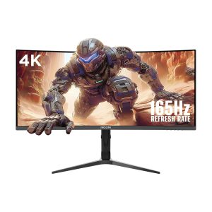 iVOOMi 34" (86.36cm) Curve LED Monitor with in-Built Speaker, BIS Approved, Refresh Rate 165 Hz with 3440 x 1440 Pixels, FHD 4k, Power Mode Indicator, Strong Stand, 3 Years Warranty