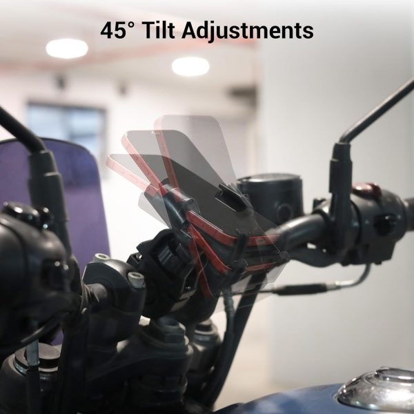ZEBRONICS BMH110, Bike Mobile Holder, Upto 6.1 inches, 360° Rotatable, One Press Lock and Release, Stable and Secure, Anti-Skid Silicone Pads, Cable Management, for Maps & Navigation