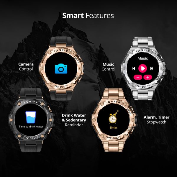 Fire-Boltt Assault Rugged Smartwatch – 1.5" HD Display, Bluetooth Calling, 600mAh Battery, Compass, Heart Rate & SpO2 Monitoring, 7-10 Days Battery Life, Heavy Metal Sports Design