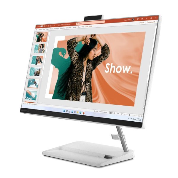 Lenovo IdeaCentre AIO 3 12th Gen Intel i3 23.8" FHD WVA 3-Side Edgeless All-in-One Desktop with Alexa Built-in (8GB/512GB SSD/Win11/MS Office 2021/HD 720p Camera/Wireless Keyboard & Mouse) F0GH017DIN