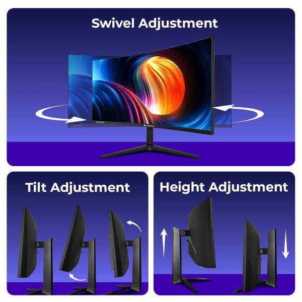 ZEBRONICS N34A 34"(86.4 cm) 1500R Curved Ultrawide Gaming Monitor, WQHD 3440x1440, 350Nits, 180Hz, 1ms MPRT, HDR10, 99% sRGB | 92% DCI-P3, Adaptive Sync, 2 x DP | 2 x HDMI | 1 x 3.5mm