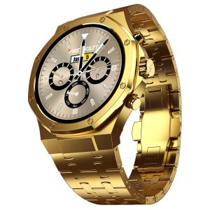 Fire-Boltt Royale Luxury Stainless Steel Smart Watch 36.32mm (1.43 inch) AMOLED Display, Always On, 750 NITS Peak Brightness 466 * 466 px Resolution. Bluetooth Calling, IP67, 75Hz Refresh Rate (Gold)